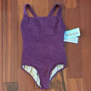 Purple Krinkle Textured One Piece Swimsuit